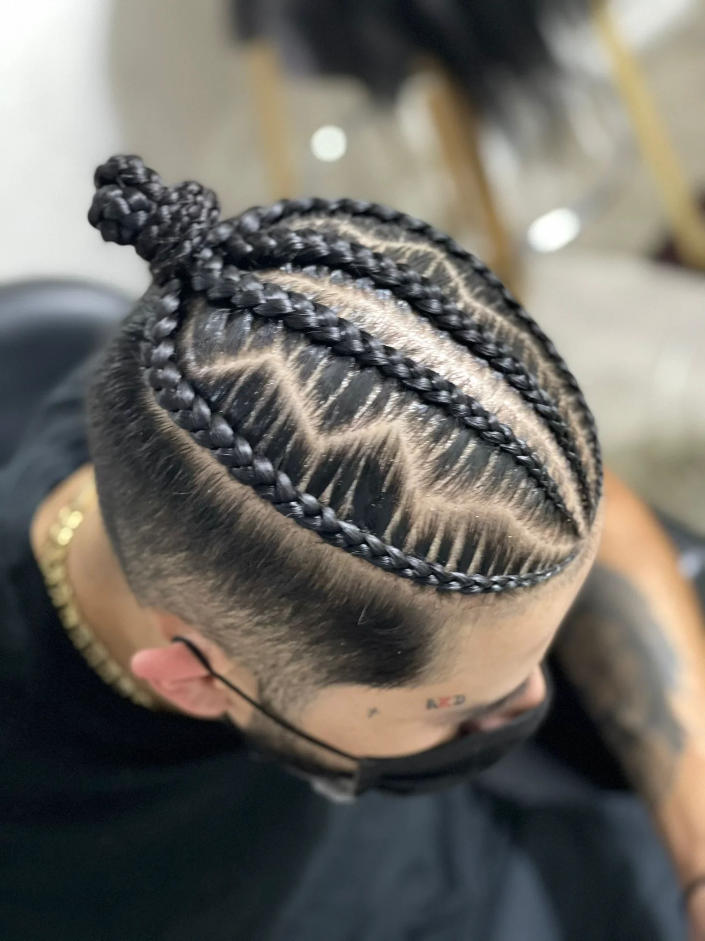Natural hair conrows