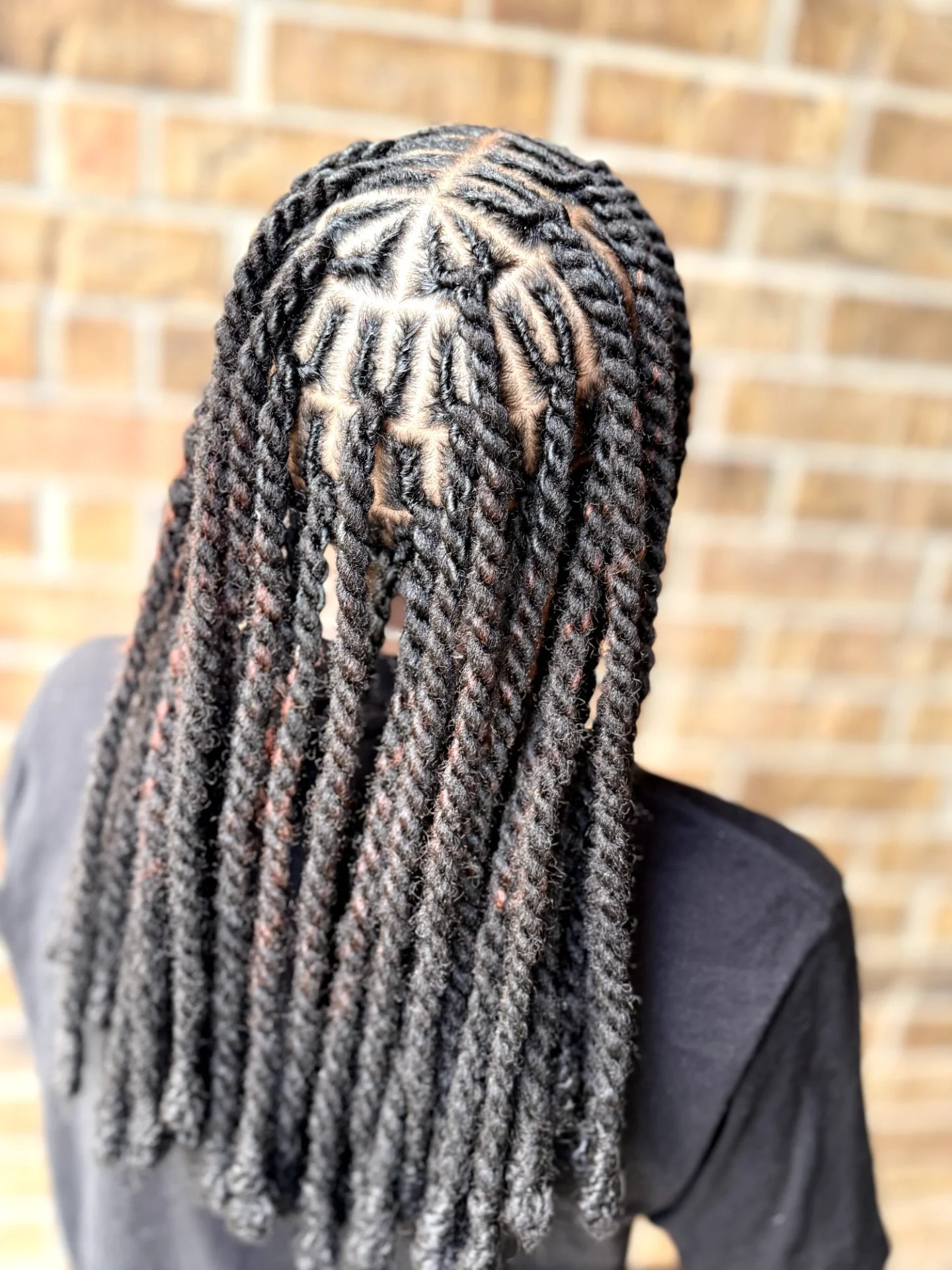 Invisible twists hairstyle